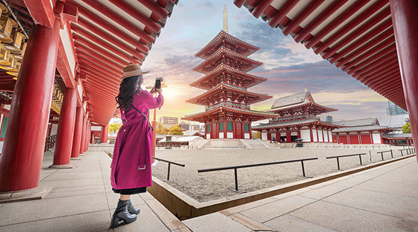 Shitennoji Temple in Osaka